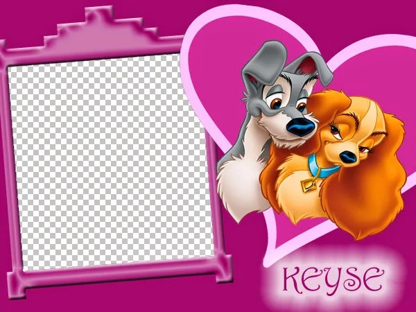 The Lady and The Tramp Free Printable Invitations, Backgrounds or Cards. 