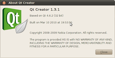 Qt Creator 1.3.1 installed via Ubuntu Software Center