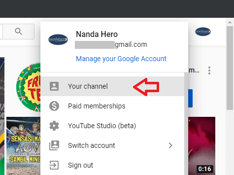 cara membuat link di channel youtube