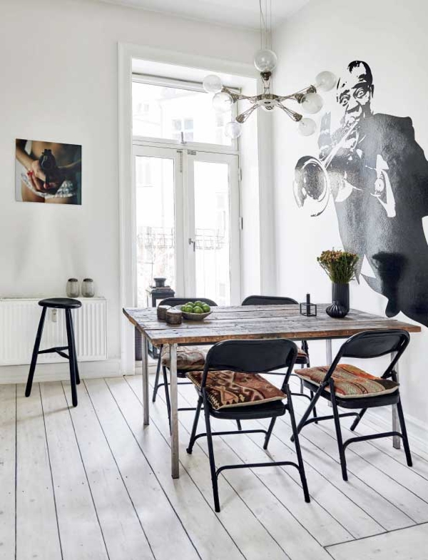 office de cocina nórdica con piezas de herencia de estilo bohemio chicanddeco