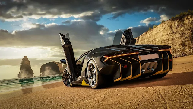Forza Horizon Lamborghini Game wallpaper. Click on the image above to download for HD, Widescreen, Ultra HD desktop monitors, Android, Apple iPhone mobiles, tablets.