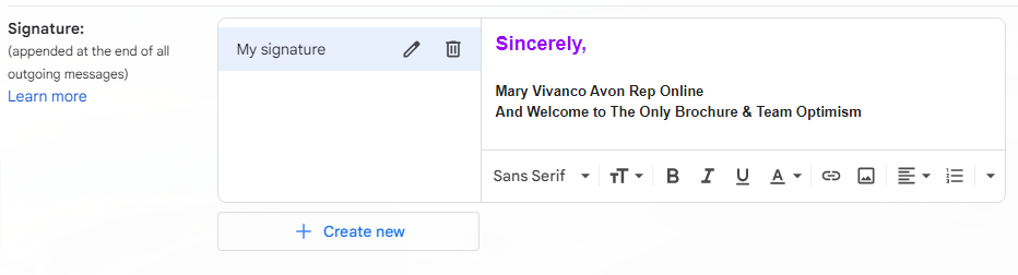 How To Add A Signature And More In Your #GMAIL Account - AVON Rep Tips!