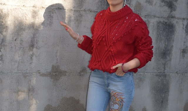 red sweater how to wear red knit sweater march march outfit mariafelicia magno fashion blogger colorblockby felym fashion bloggers italy italian fashion bloggers