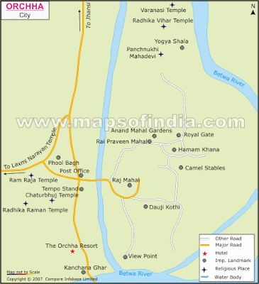 Orchha Map