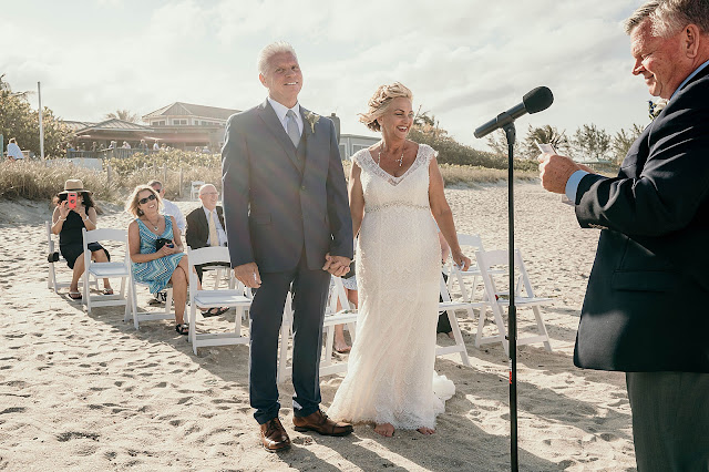 Bride and Groom being pronounced husband and wife