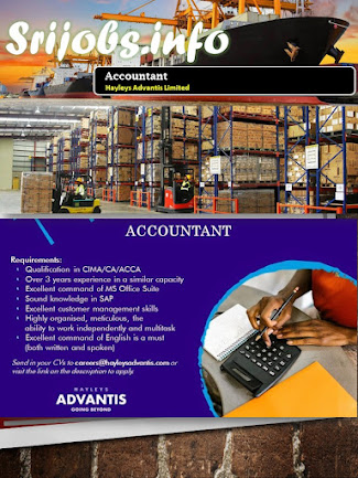 Accountant vacancy at Hayleys Advantis Limited