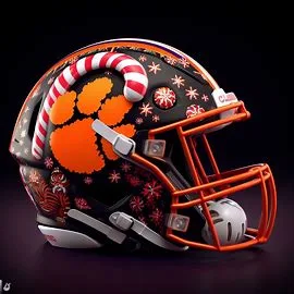 Clemson Tigers Christmas Helmets