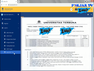 TEKNIS UAS THE (PART 1): Cara CETAK KTPU-THE