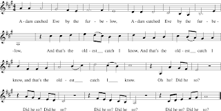 Traditional Folk Music - ADAM CATCHED EVE (round) Sheet Music