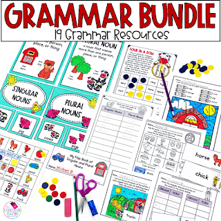 Grab this Grammar Bundle full of 19 grammar resources you can use to fit teaching grammar into your day every day.