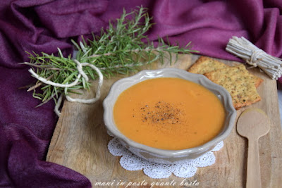 Lentil, potato and rosemary soup