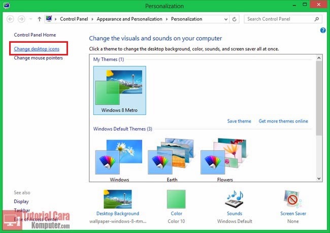 Trik Cara Menghilangkan Icon Recycle Bin dari Desktop -TutorialCaraKomputer.com