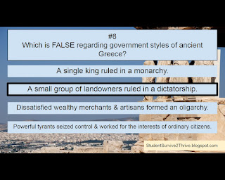 The correct answer is: A small group of landowners ruled in a dictatorship.