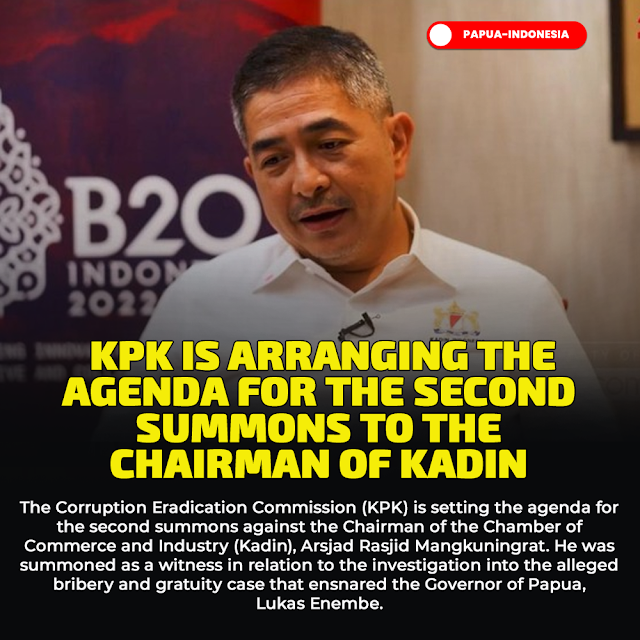  KPK Hopes Kadin Chairperson Fulfills Summons Regarding the Lukas Enembe Case