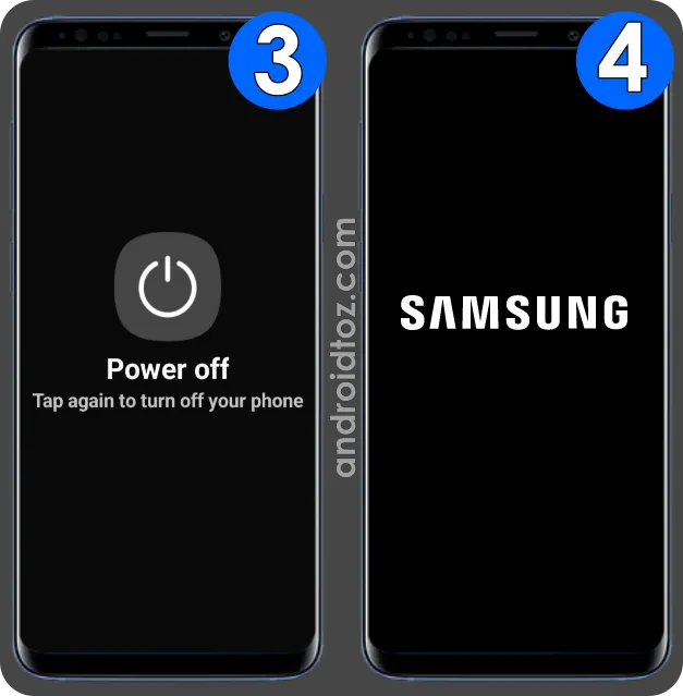 Shut Off Samsung using Side (Power Button) and Volume Down Keys (2)