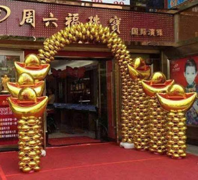 Ide Dekorasi Chinese New Year Dengan Balon Foil Gold Ingot