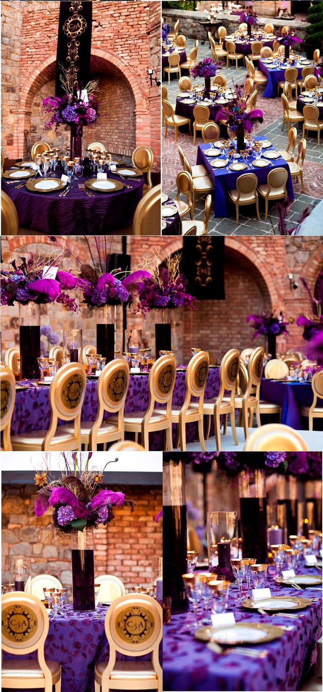 Purple and Gold Wedding Decoration Inspirations Wedding 