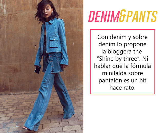 denim pant denim with denim shine by three