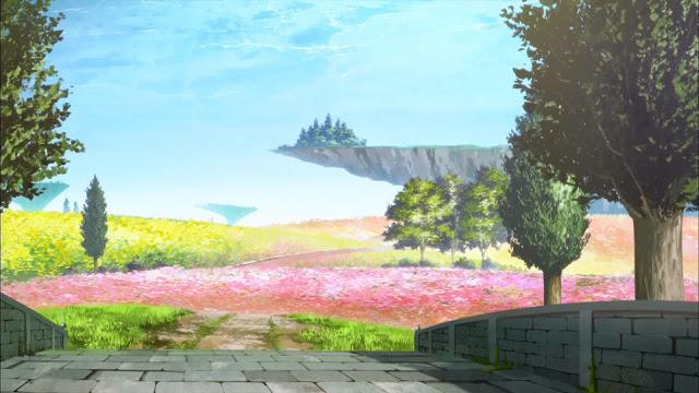 Sword Art Online Field full of Flowers Background