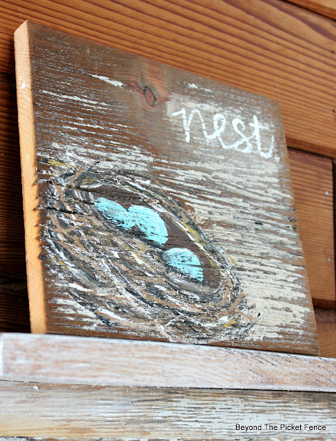 Rustic Hand Painted Nest Sign