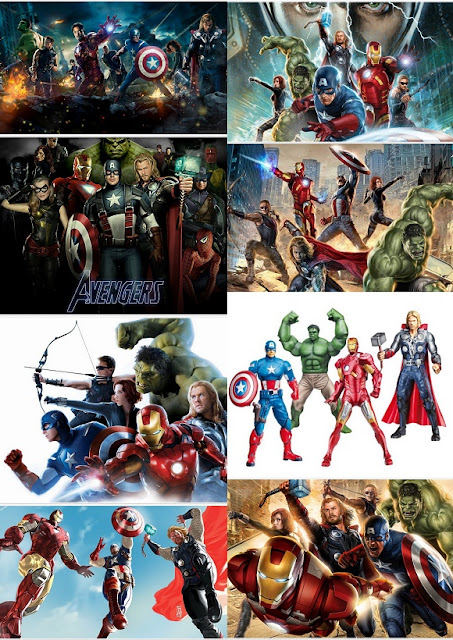 Avengers: Free Printable Cards or Invitations.