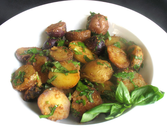 Skillet Potato Salad with fresh herbs