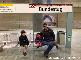 Children on the U-Bahn in Berlin