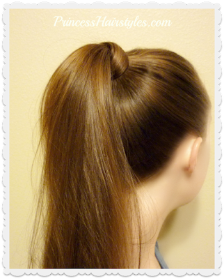 How to wrap the top of a ponytail with hair.  No extra elastics or bobby pins!