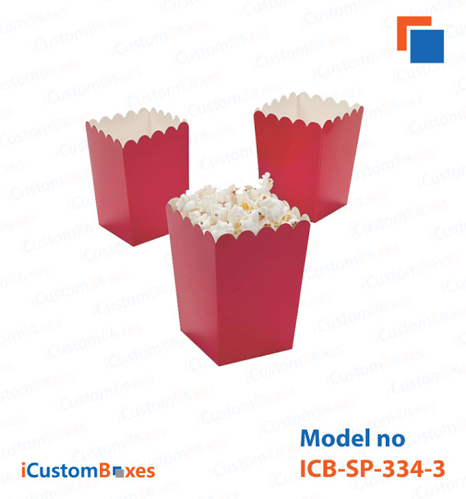 Custom Printed Popcorn Boxes Wholesale Rate in USA | iCustomBoxes 