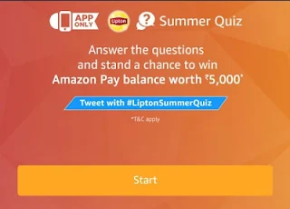 Amazon Summer Quiz – Answer & win Rs.5000