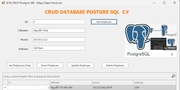 [CSHARP] How to CRUD PostgreSQL in Winform