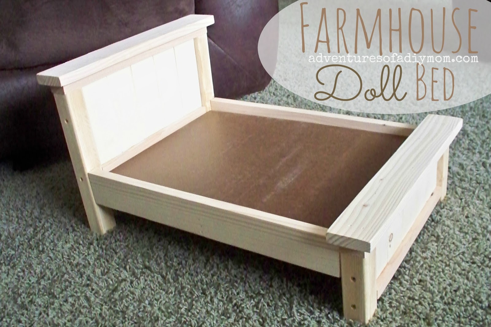 Adventures of a DIY Mom: DIY Farmhouse Doll Bed for American Girl 