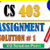 CS403 Assignment Solution 1 Fall 2023 - Download Solution File PDF