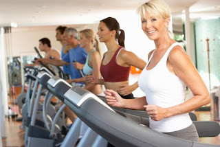 Exercise at home treadmill or stationary bike