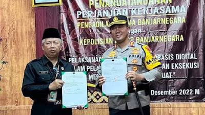  Pengadilan Agama Teken MoU Pengamanan Berbasis Digital Dengan Polres Banjarnegara