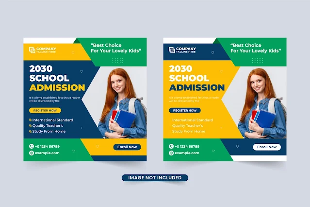 Modern academic admission template free download