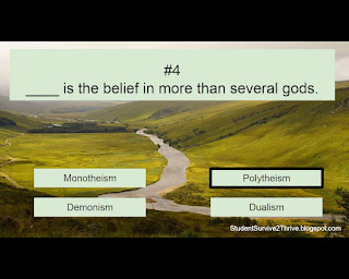 The correct answer is polytheism.