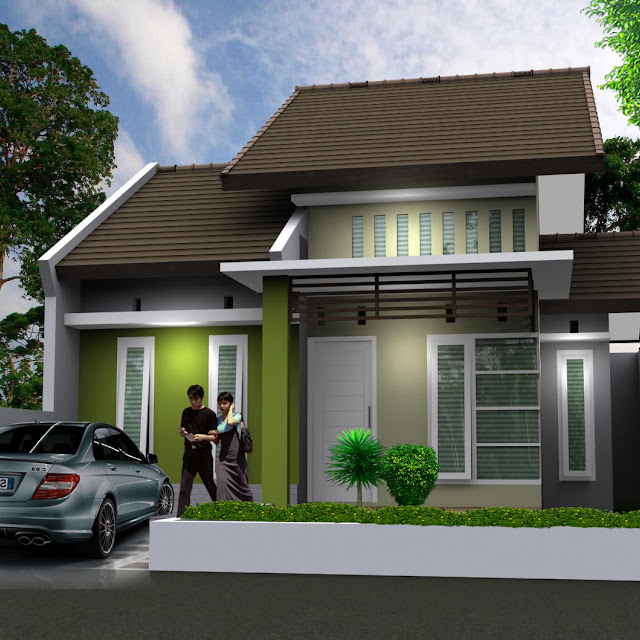 Desain model rumah minimalis type 45 Modern 