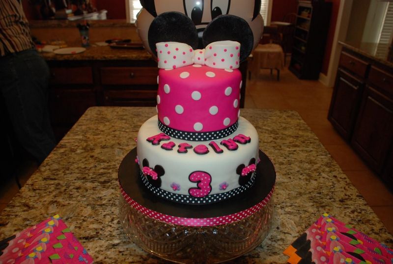 Pink Minnie Mouse Cake Idea