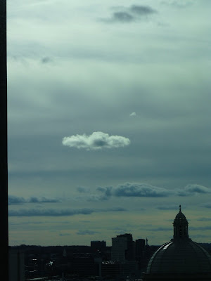 cloudy sky over Boston