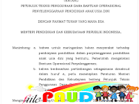 Pahami Juknis Penggunaan dan Peruntukan Dana BOP PAUD 2016