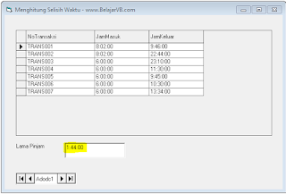 Cara Menghitung Selisih Jam Pada VB 6.0