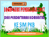 Login Guru Pembelajar 2017 dan Pendaftaran Komunitas ke SIM PKB