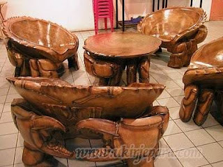 Teak Minimalist Living Room Chairs Crabs Design