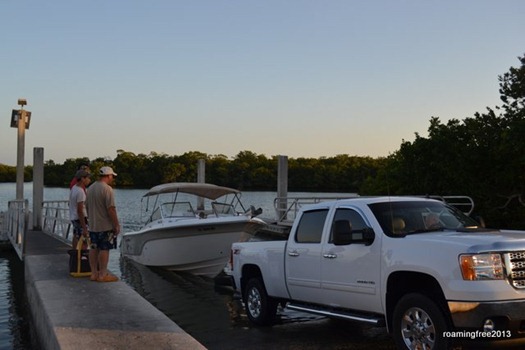Taking the boat out at the end of the day