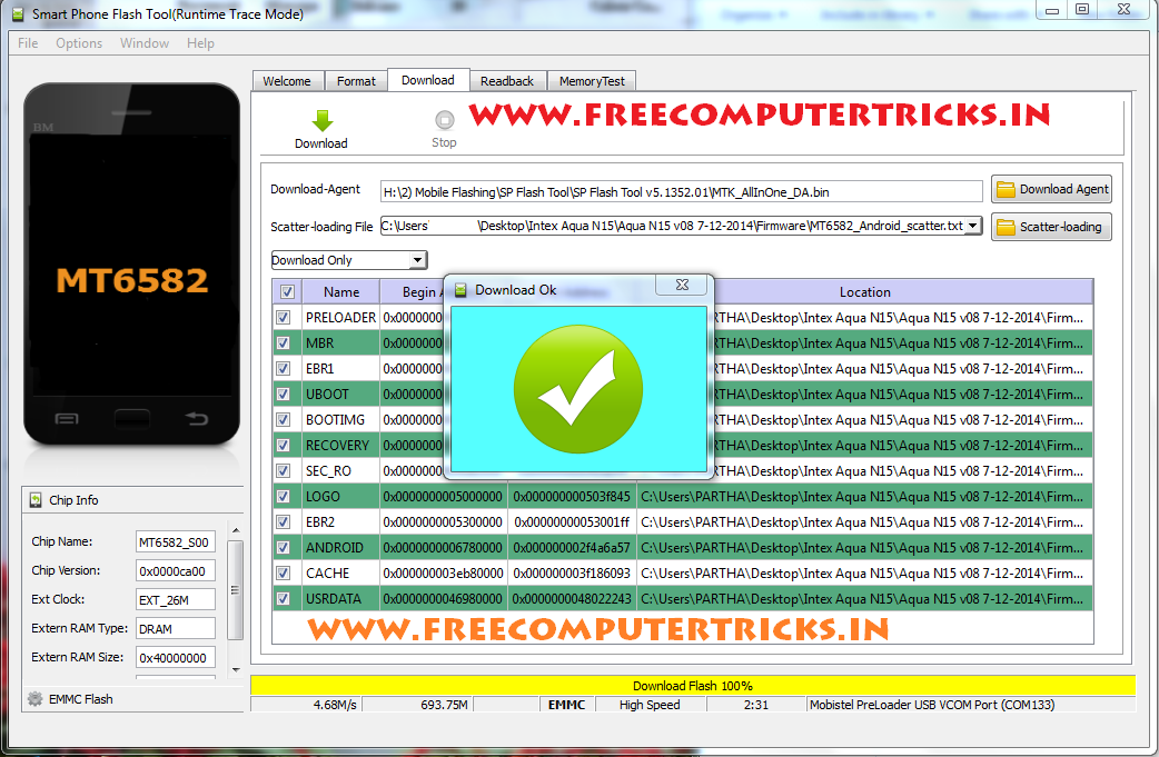 How to Flash Intex Aqua N15 With SmartPhone Flash Tool | Free Computer 