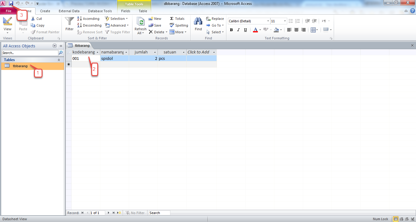 Contoh Database Dengan Microsoft Access - Gontoh