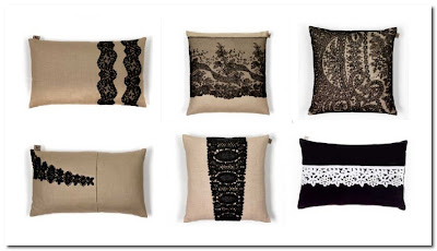 kelly hoppen vintage lace cushions