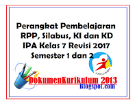 Download RPP Silabus KI dan KD IPA Kelas 7 Revisi 2017