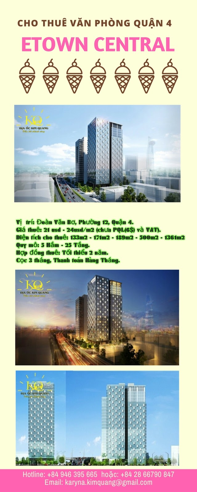 Cho thuê văn phòng quận 4 Etown Central